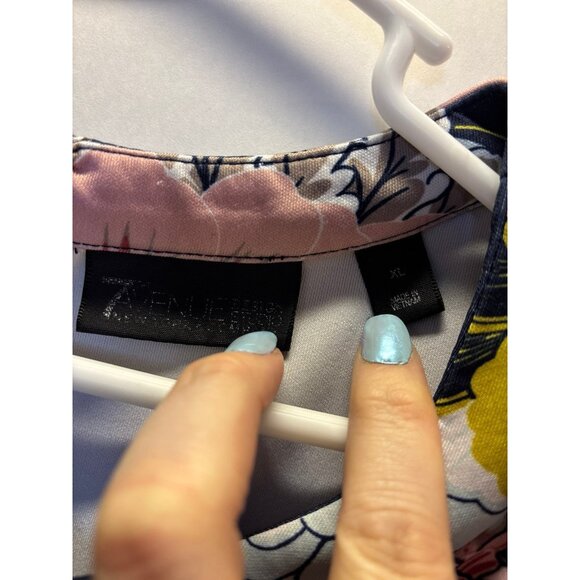 7th Avenue Floral Tank Top (XL) Fit and Flare Top‎ - Picture 5 of 7